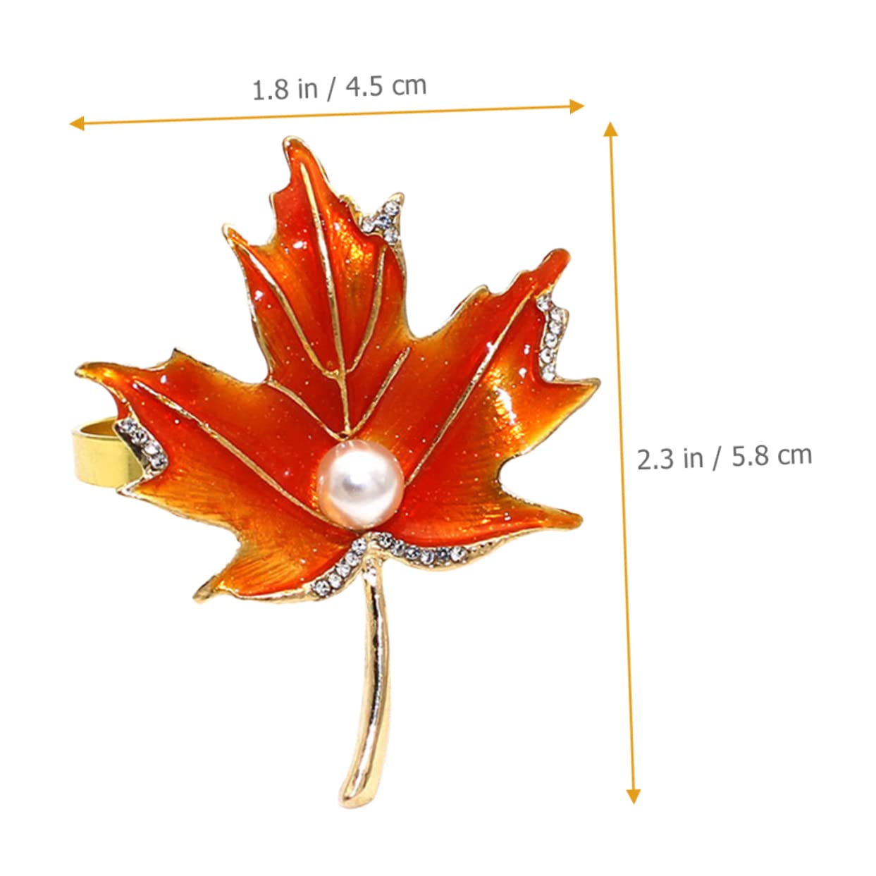 Cabilock 3 Set Portatovaglioli Per Il Del Ringraziamento Portatovaglioli Decorazione Autunnale A Forma Di Foglia Decorazione Per Tovaglioli 4 pezzi * 3