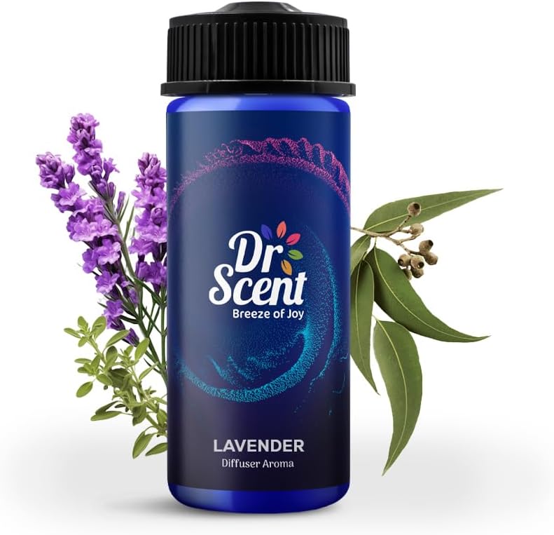Dr Scent Diffuser Aroma Lavender - With Gentle and Natural Hints of Thyme and Lavender (170ml), Perfect for Home, Offices & SPA