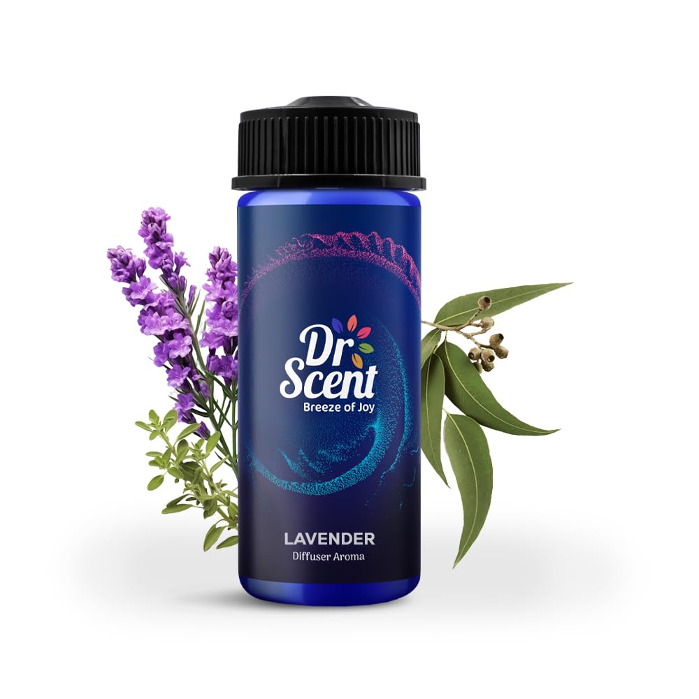 Dr Scent Diffuser Aroma Lavender - With Gentle and Natural Hints of Thyme and Lavender (170ml), Perfect for Home, Offices & SPA