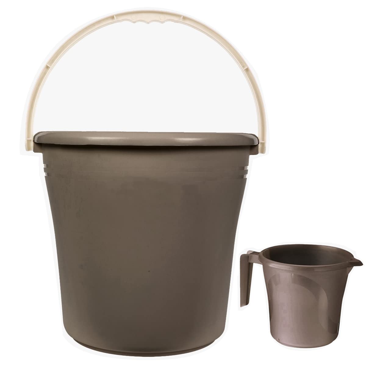 Dhwani Enterprise (Ratan) Plastic Bathroom Set 02 Pieces Heavy Duty, Large Capacity (20 LTR Bucket, Mug 1 LTR) Brown (B0B5N358RK) Amazon Price History, Amazon Price Tracker
