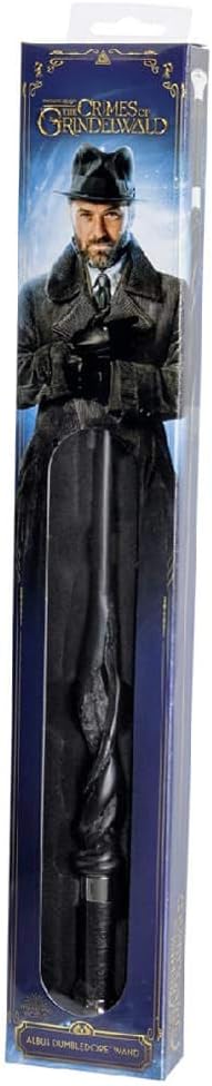 The Noble Collection - Albus Dumbledore Wand in A Standard Windowed Box - 16in (40cm) Wizarding World Wand - Fantastic Beasts Film Set Movie Props Wands