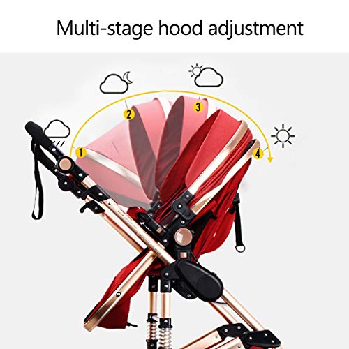 Reissysteem Kinderwagen Draagbare Baby Kinderwagen 3 In 1 Kinderwagen Kinderwagen, 5-punts harnas en hoge opbergmand - Afbeelding 3