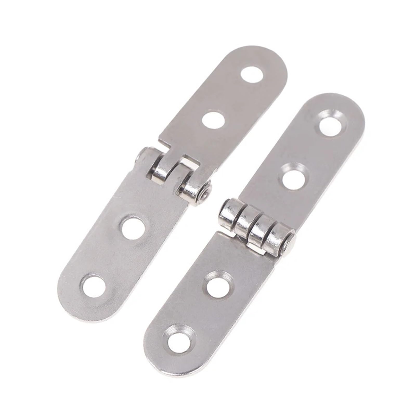 8pcs 180 Degree Foldable Rounded Corner Hinge Flap Screw-On Hinges for Sewing Machine Cabinet Bedframe Buffer for Folding Furniture