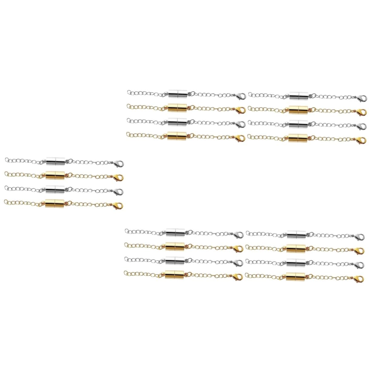 20paare Magnetverschluss Kettenverlängerung Teiliges Für Schmuckherstellung Einfach Zu Befestigen Für Halsketten Armbänder Und Zubehörteile Für Kreative Projekte