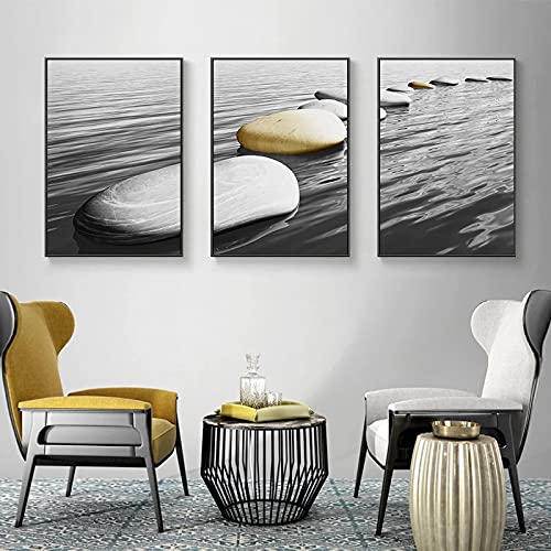Peinture sur toile abstraite haut de gamme triple panneau 50X70 cm pour intérieur épuré