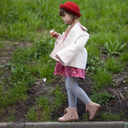 shoeslocker Gilrs Boots with Zipper Suede Toddler Ankel Booties Fashion Rainbow Boots for Toddler/Little Kids2