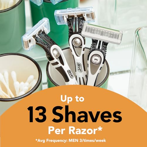 BIC Flex 5 Sensitive Men's Disposable Razors, Perfect for Father's Day, 5-Blade Precision for a Close Shave, 5-Pack - Image 4