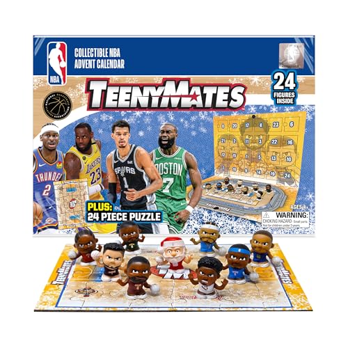 TeenyMates NBA Basketball Advent Calendar with 24 Surprise Action Figures