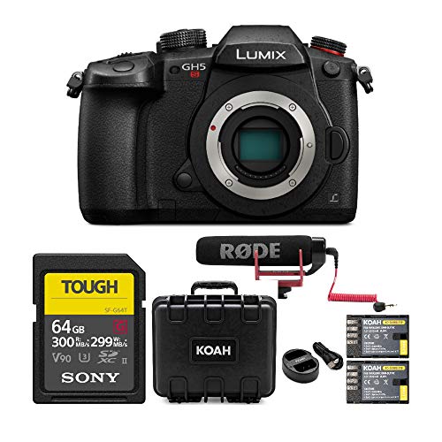 Panasonic LUMIX GH5s Mirrorless Camera Body with 64GB Card and Accessory Bundle