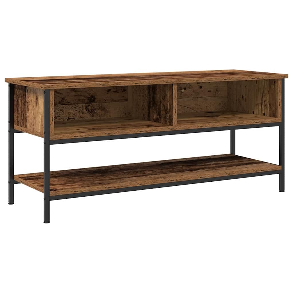 TV-Schrankset Altholz 100x35x45 cm, Holzwerkstoff, Wandmontage, Modernes Design, Geräumiger Stauraum für Wohnzimmer, Media Center