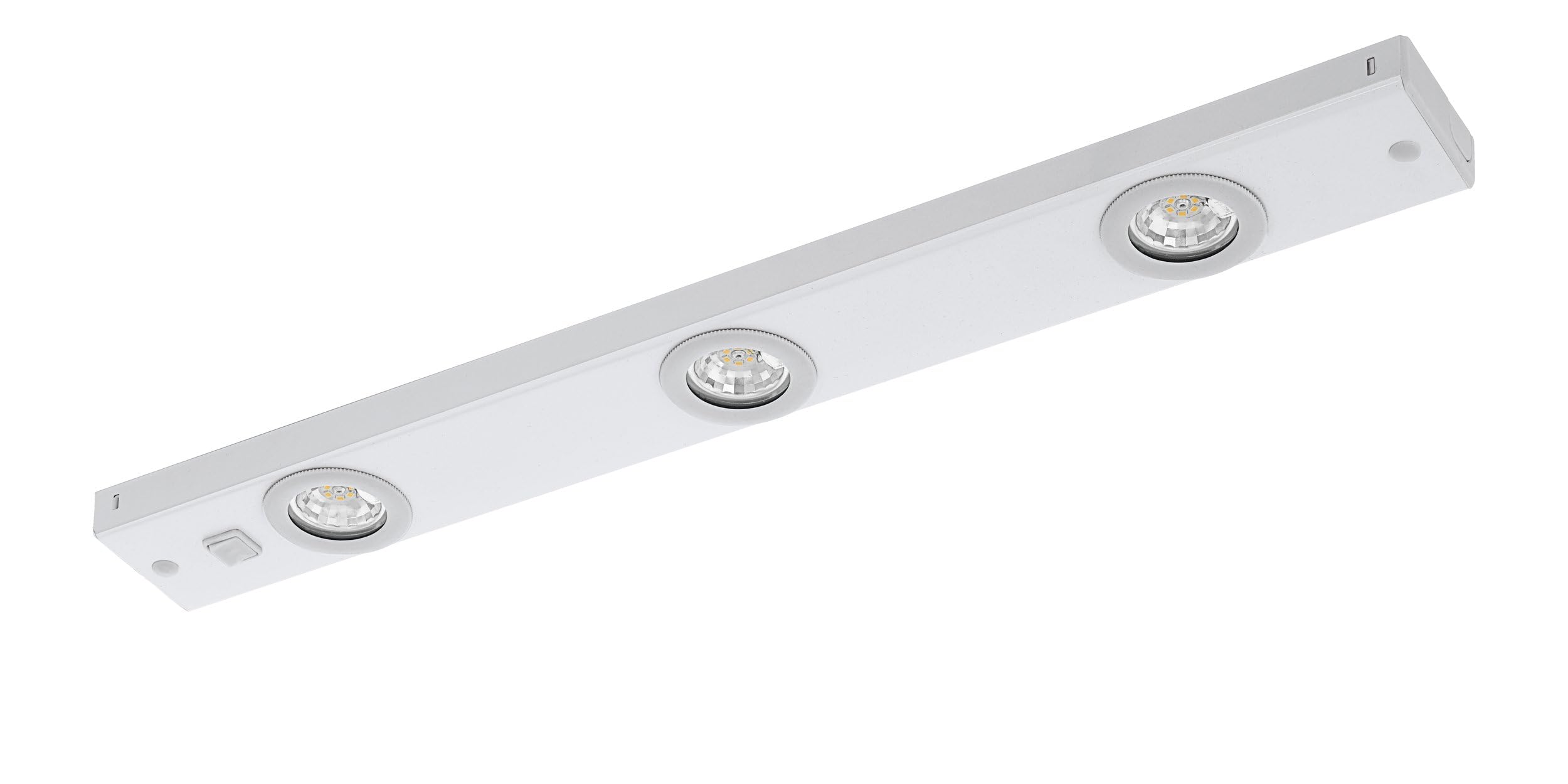 Eglo Kob Lampada sottopensile a Led da cucina a 3 luci in metallo | bianco, lampada da cucina con interruttore a bilanciere, bianco caldo