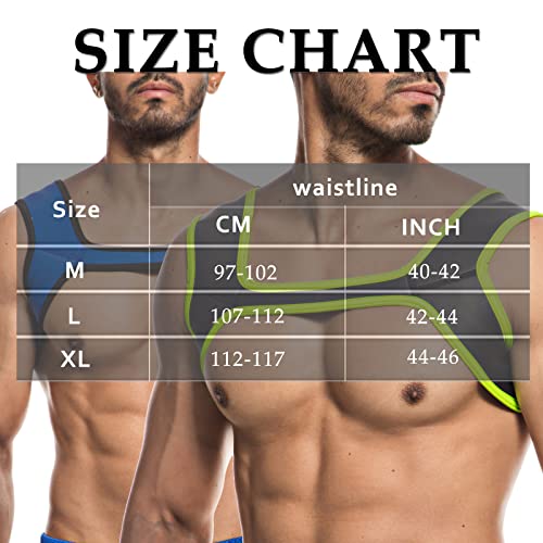 Man Harness Belt Body Chest Elastic Halter Nylon Shoulder Strap Club Wear Costume, Cosplay Costume Halter Belt for Men4