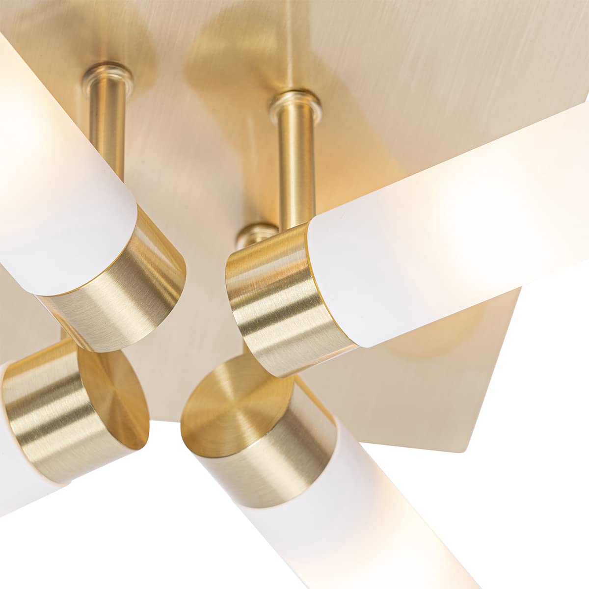 Qazqa bath - Lampada da soffitto Moderno - 4 luce - L 23 cm - Oro/Ottone - Moderno - Bagno