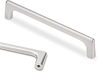 BUKOBYHE 10 Pack 5 Inch Brushed Satin Nickel Cabinet Pulls - Solid Zinc Kitchen Drawer Hardware for Easy DIY