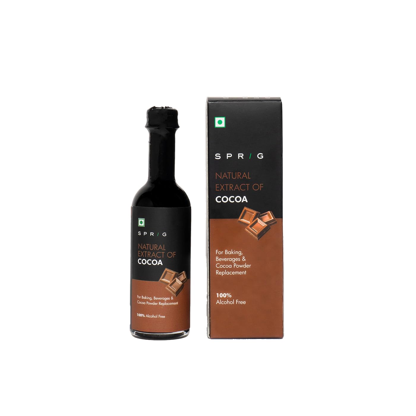 Sprig Natural Extract of Cocoa for Baking and Beverages | 55 ml Extract | Superior Quality | Chemical-free | Alcohol-free | For Gourmet Baking & Beverages (B0CQYVQZBW) Amazon Price History, Amazon Price Tracker