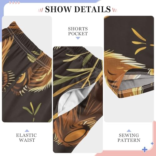 ZZXXB Bear and Honey Boys Long Pants Soft Trousers Elastic Waist Kids Lounge Bottoms with Pockets S-XL4