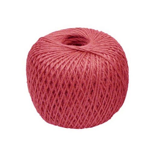 A & W 60m of Jute Twine, Natural Hessian Burlap String 3 PLY (60m, Pink