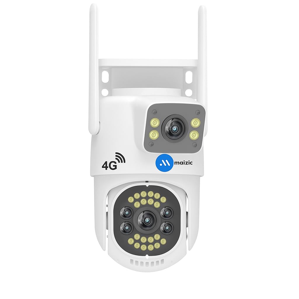 Sponsored Ad - Supercam 4G CCTV Camera 5MP HD Camera Supports All Sim (4g White) (b-Dual lens-4g White-Mini-New)