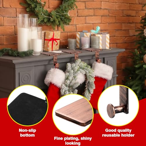 Christmas-Stocking-Holders-for-Mantle-Set-4-Stocking-Hangers-for-Mantel-with-Upgrade-SizeWeight-Rectangular-Holder-Stocking-Hooks-for-Mantle-Weighted-Bronze Christmas Stocking Holders for Mantle Set 4 Stocking Hangers for Mantel with Upgrade SizeWeight Rectangular Holder Stocking Hooks for Mantle Weighted Bronze
