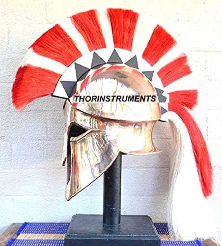 THOR INSTRUMENTS Casco Corintio Griego WRojo y Blanco Plume Medieval Corinthian Armour Helmet Buscar esta página