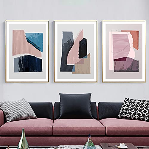 Affiche sur toile marbre de grand format 70x100cm triptyque haut de gamme