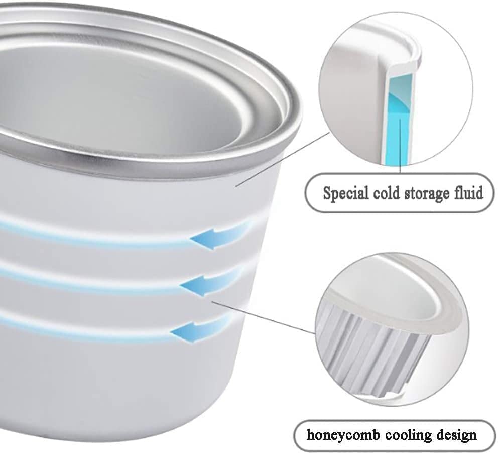 Samnuerly Vollautomatische hausgemachte Mini-Eismaschine, Softeismaschine, kleine Eismaschine, Arbeitsplatte, blau – Bild 5