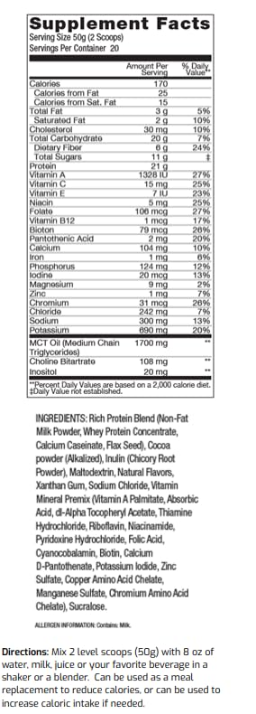 Miniatura 4 de Complete MR  Recipiente de 1 galón, 20 porciones, batido de reemplazo de comidas con proteínas, carbohidratos, fibra y vitaminas (remolino de canela)