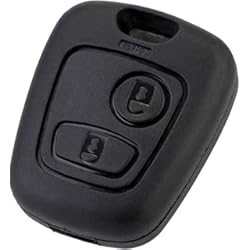 Funda Llave Coche Citroen C4 Kelay Funda de repuesto para llave de coche con 2 botones, compatible con Peugeot 107 207 407 206 306 406 806 Citroen C1 C21 C3 C4 C5 mando a distancia sin hoja 1 unids