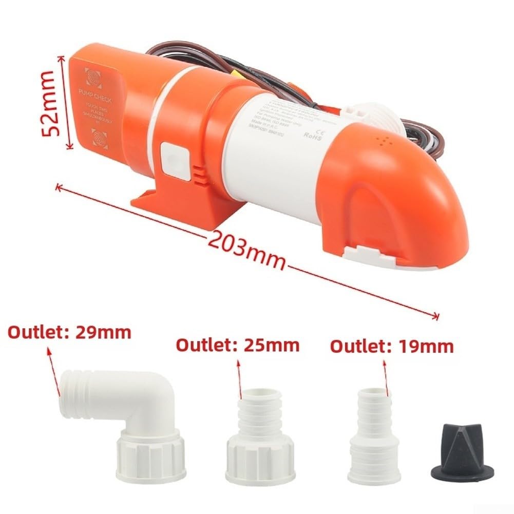 Pompa di sentina automatica 12V DC 1100GPH Pompa sommergibile marina per barca da pesca Cruiser con kit di uscita