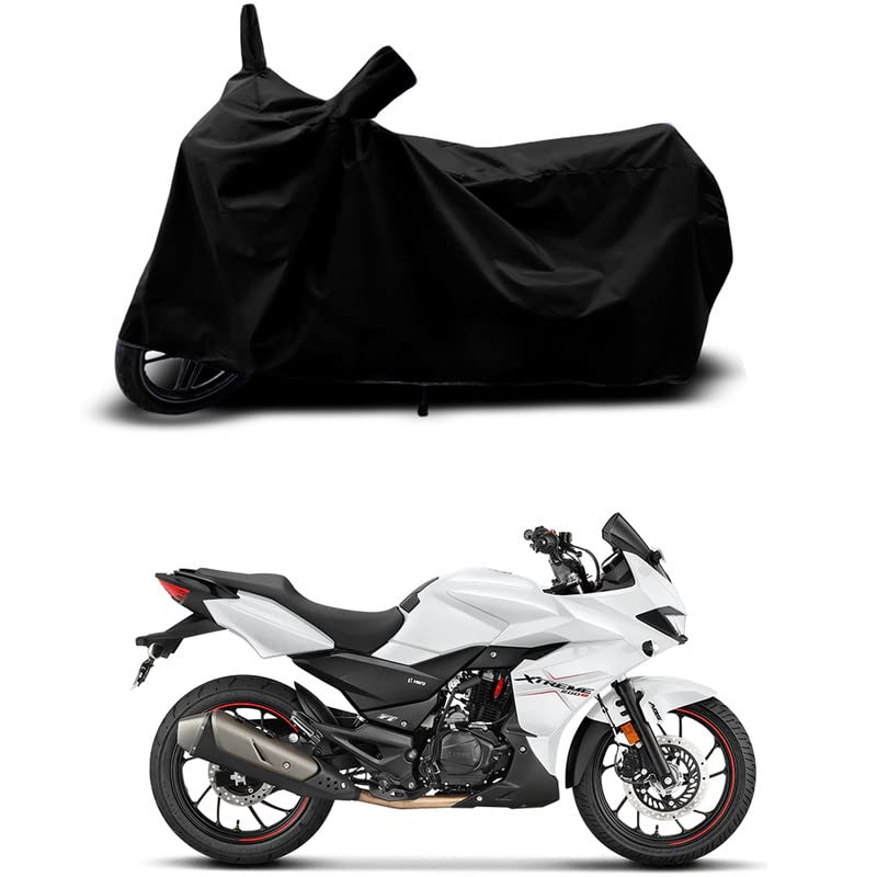 Image of 100% Scratchproof /UV-Rays /Heat Protection /Birds Dropping /Water Resistant /Dust Proof /Waterproof /Full Bike Scooty Two Wheeler Body Cover Compatible for Xtreme 200S BS6 All Varients[Black]