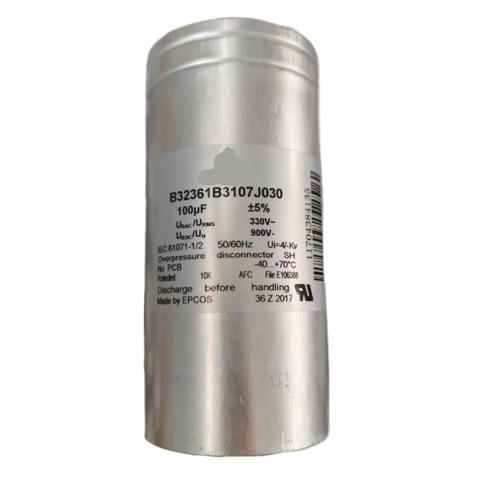BALYDLUL B32361B3107J030 Film Capacitors B32361 330V 900V 100UF