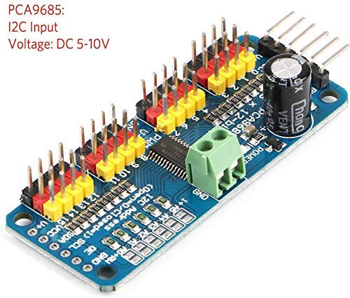 Image of REES52 PCA9685 16 Channel 12-Bit PWM Servo Motor Driver IIC Module and 2pcs SG90 9G Micro Servo Motor for Arduino Robot