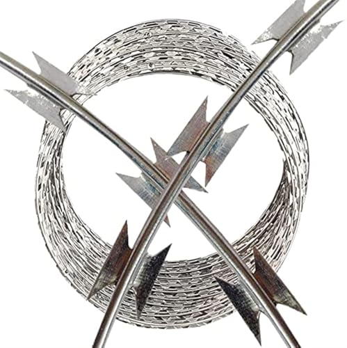 LLHTTDMBDFC Alambre De Espino, Alambre De Púas, Alternativa del Alambre al Alambre de púas y al Alambre Concertina, protección útil for el jardín