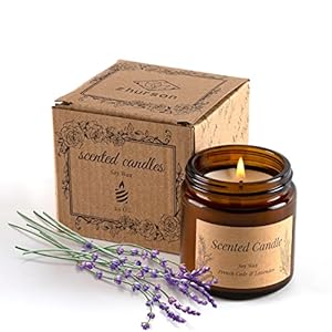 Zhurson Scented Candle,Lavender Characteristic Fragrance Scented Single Wick,Burning time:up to 20 Hours(3.5 Oz)