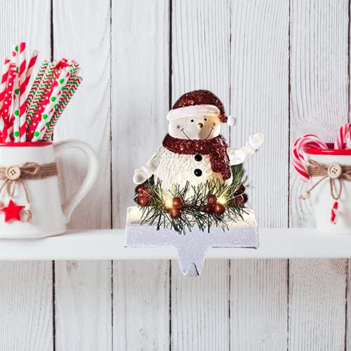 7 Inch Tall Led Snowman Stocking Holder #TOP5