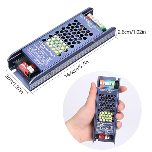 Image of GOMING CE Ultra Thin 12V 100W Power Supply LED Driver | AC 100-130V to DC 12V 8.3A Lighting Transformer Constant Voltage for LED Strip Light