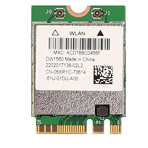 Uikdjgu BCM94352Z DW1560 M.2 Adaptador WiFi Tarjeta InaláMbrica 1200Mbps 802.11Ac 2.4Ghz / 5G Bluetooth 4.0 Tarjeta NGFF para OS