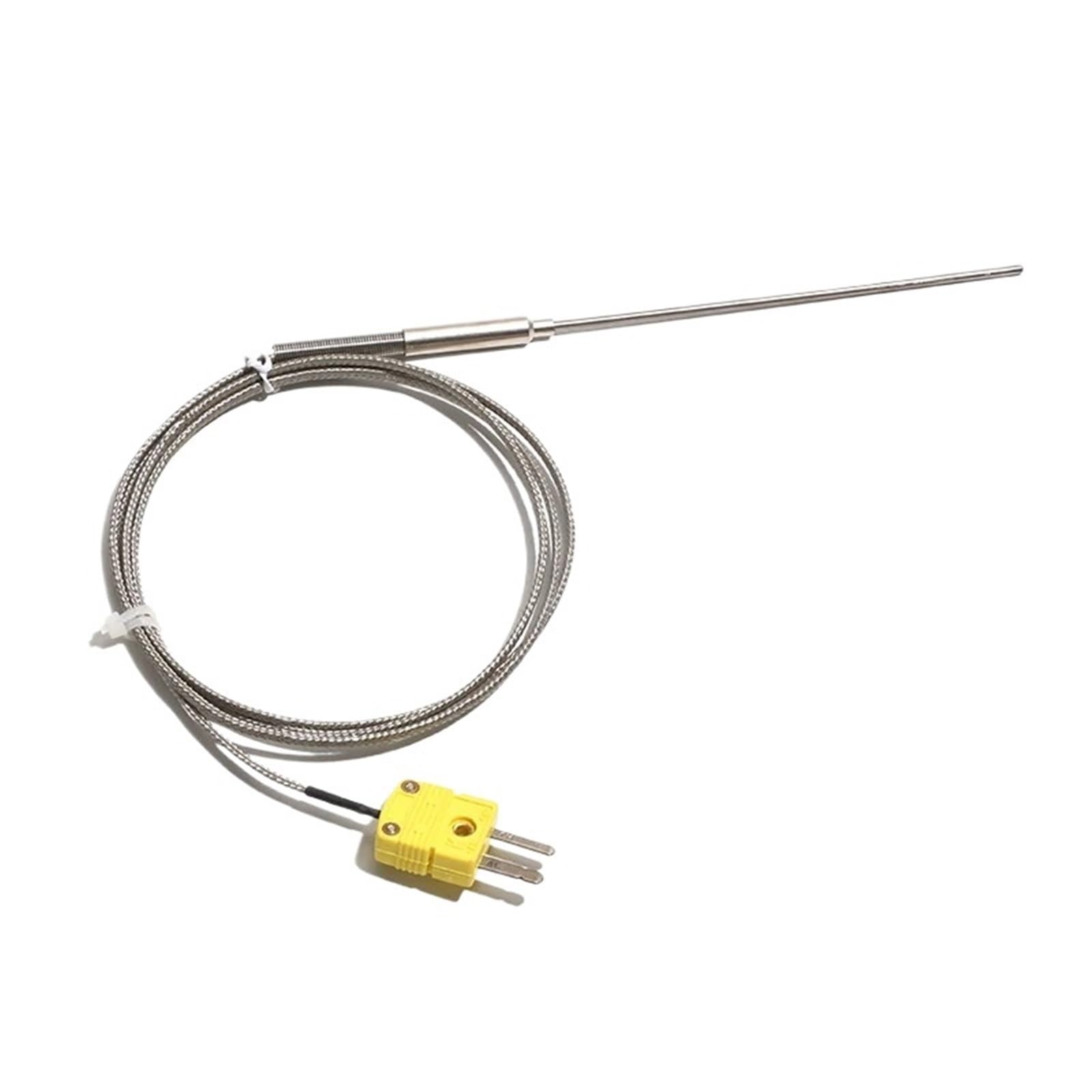 WRNK-191 Termopara pancerna typu K - elastyczna sonda 3/4/5 mm, długość 50-300 mm, wtyczka mini kabel 1-2 m (średnica sondy. 3 mm-1 m, dł. 300 mm)