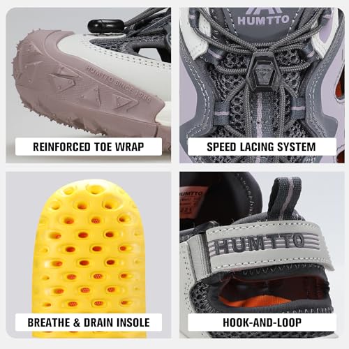 HUMTTO Women's Amphibious Closed Toe Hiking Sandals Quick-Dry Water Shoes Non-Slip Athletic Adjustable Outdoor Fisherman Summer Beach Walking Travel Sandals4