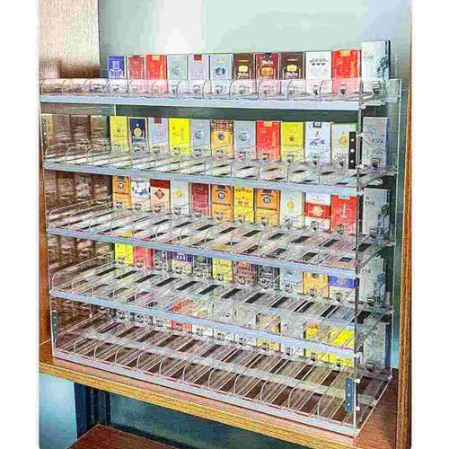 Support à cigarettes automatique mural avec poussoirs pour magasin