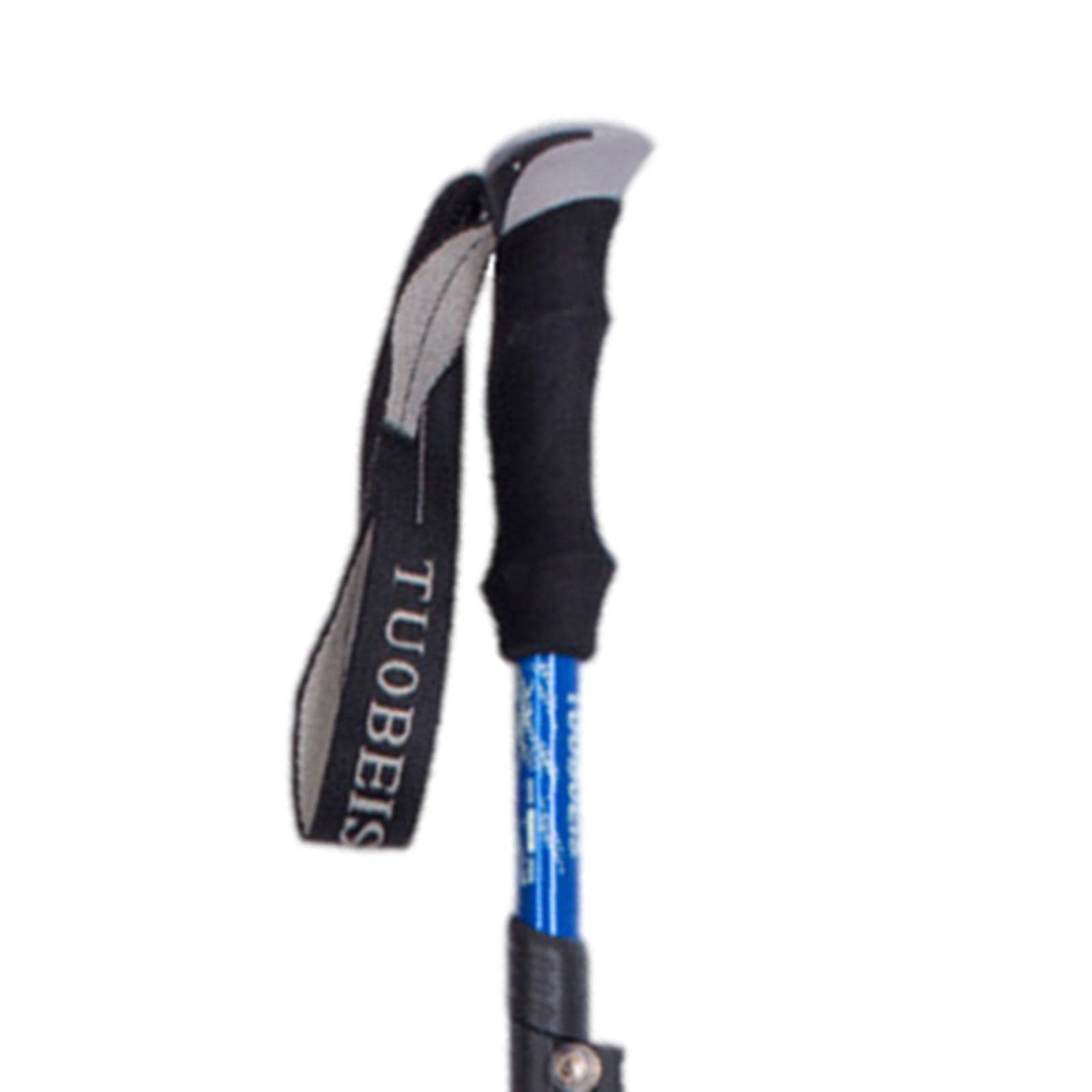 CALANDIS™ Trekking Poles Quick Adjust Flip-Lock Foldable Walking Sticks for Walking Long Deep Blue | Walking & Trekking Sticks | Hiking Gear | & Hiking | Outdoor Sports-image-0