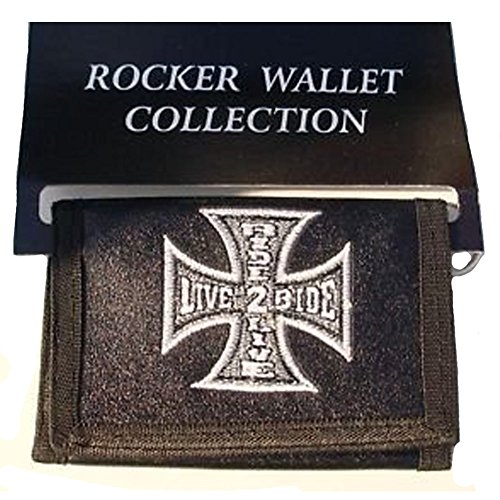Live to Ride ~ Ride 2 Live Tri-fold Faux Leather Wallet Rocker Collection
