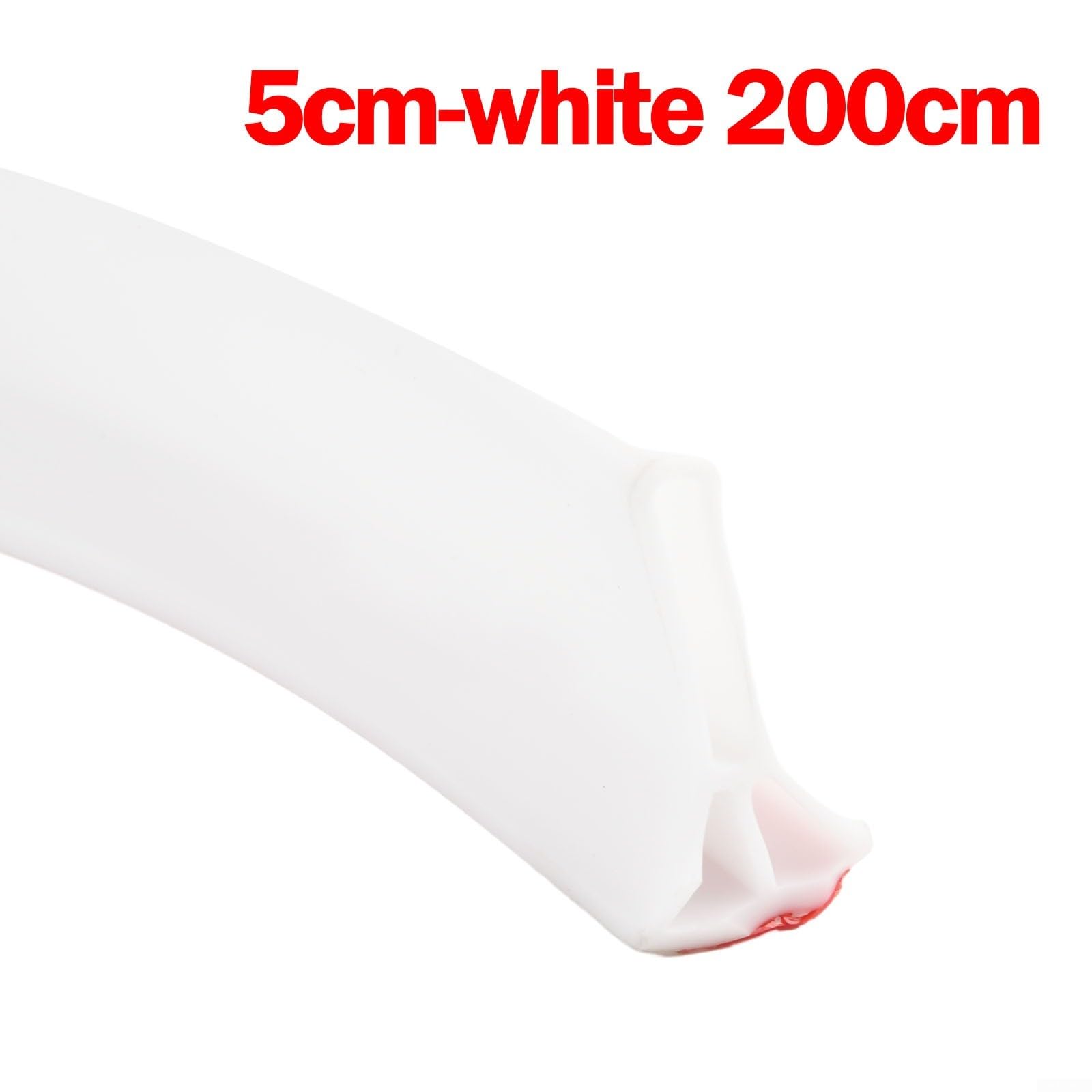 Barre d'eau pour seuil de douche, 50 cm/100 cm/200 cm/250 cm/300 cm pour salle de bain, cuisine, blanc/gris (5 cm-blanc, 200 cm)