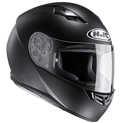 HJC 10107006 Casco de Moto, Semi Flat Negro, Talla XS