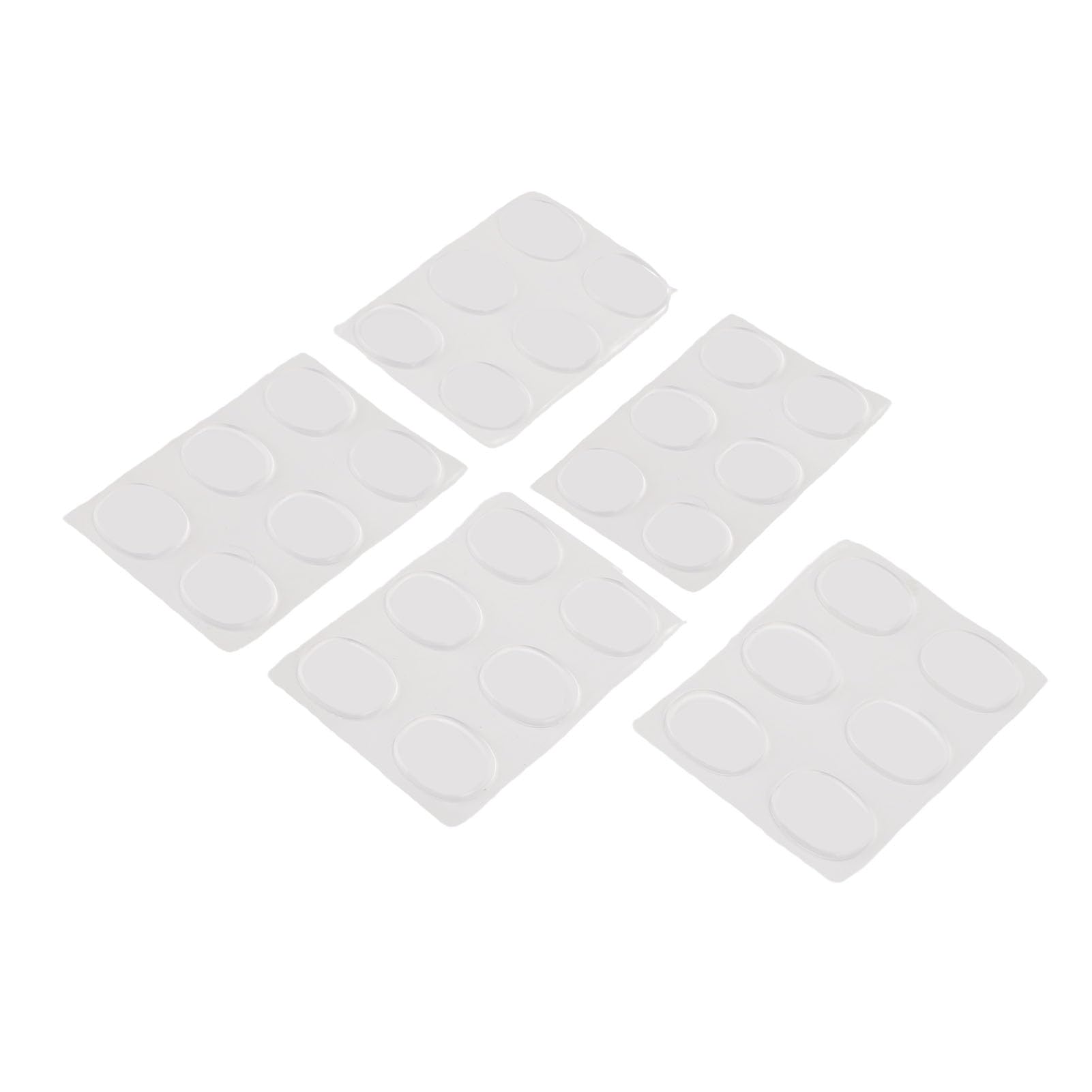 30 Pcs Drum Gel Pad, Self Adhesive Soft Silicone Muffling Gel Pads for Tone Control Silicone Material Easily Wash and Reuse Use for Drum Vibration Reduction (Transparent)
