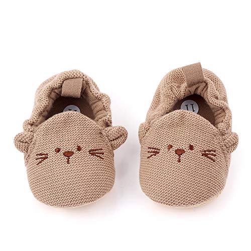 Baby Boy Girl Knit Walking Shoes Non Slip Soft Sole Infant Toddler Slipper Newborn Moccasins First Walker House Crib Sneaker Shoes3