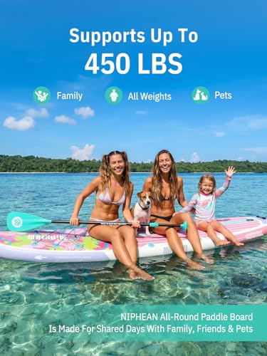 Image of Niphean Inflatable Stand Up Paddle Board with SUP Accessories, Anti-Slip EVA Deck, 10'6'' Inflatable Paddle Boards for Adults & Youth of All Skill Levels
