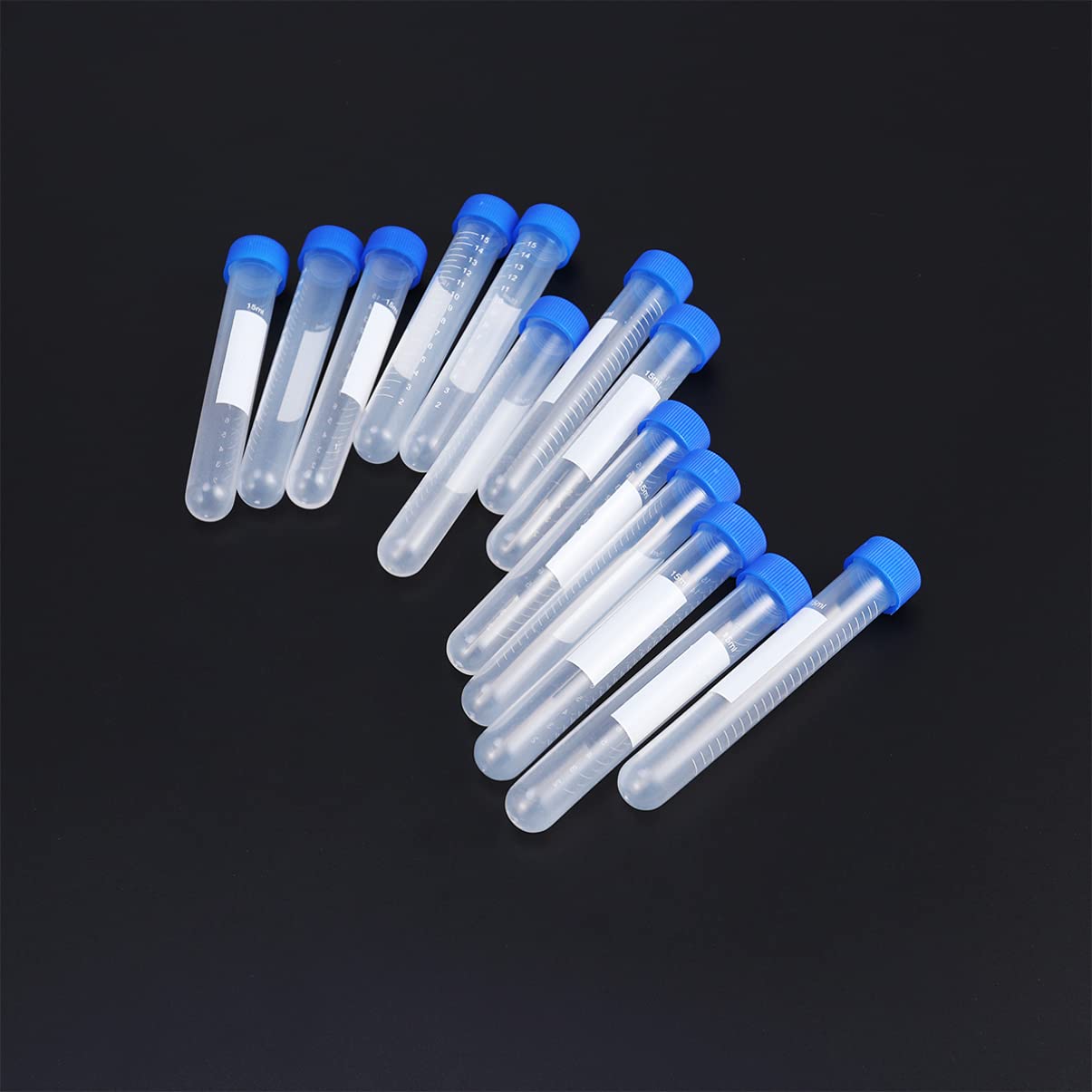 Mipcase Tubo De Centrífuga De Fondo Redondo 15 Ml Con Tapa De Rosca Transparente Paquete De 50 Piezas Para Suministros De Laboratorio Almacenamiento De Muestras Y Trabajo Científico