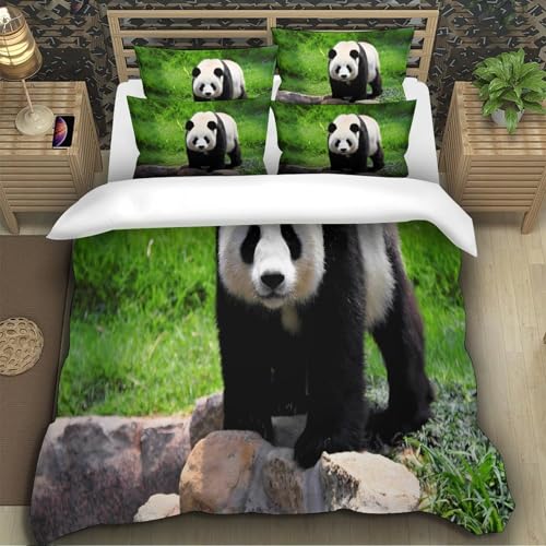 Parure de lit panda en microfibre résistante haut de gamme 200x200 - 5