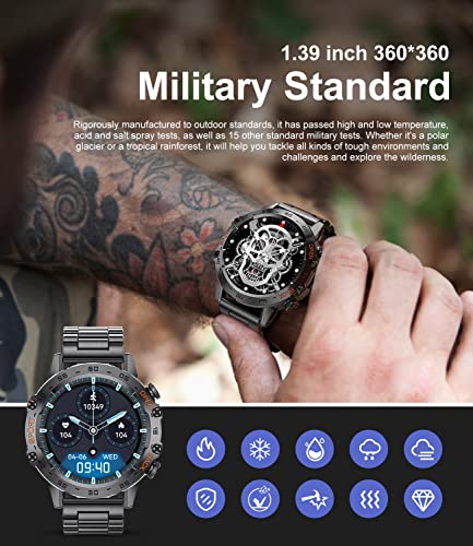 Sunkta Military Smart Watch For Men(Answer/Dial Calls),100 Sports Modes thumb #3
